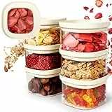 Dalena Home® Vorratsgläser mit Deckel 6er-Set aus stabilem Borosilikatglas + Etiketten (6x 350ml) - Luftdicht & Stapelbar - Aufbewahrungsglas Küche, Vorratsdose eckig