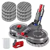 Sosayet Wischaufsatz für Dyson V7/V8/V10/V11/V15 Staubsauger - Elektrischer Bodenwischer Zubehör Original mit Abnehmbarer Wassertank - Wischmopp Aufsatz mit 8 Waschbaren Mops & Füllbehälter