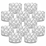 VINCIGANT Kristall Teelicht Kerzenständer Silber, Geschenke für Hochzeitstag, Dekoration für Tabellen, Geburtstags-Ausgangsverzierungen