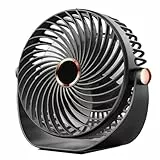 YAZEKY Tischventilator USB Ventilator Leise - 5 Geschwindigkeiten Mini Tragbarer Ventilator Starkerf, 360° Rotatable Klein Portable Ventilator für Tisch Büro Home Schlafzimmer