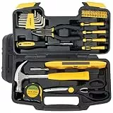 BLOSTM 39-teiliges Werkzeug Set - Werkzeugkoffer Klein, Werkzeugkasten Gefüllt mit Essentiellen Handwerkzeug für DIY - Mini Werkzeug Set mit Hammer, Zange, Schraubendreher Set, Aufbewahrungskoffer