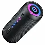 Bluetooth Lautsprecher mit Licht, 30W Musikbox Tragbarer Bluetooth Box mit IPX7 wasserdicht, Dualen Bass-Treibern, 30 Sth Akku, RGB Lichter, TWS Kopplung，AUX, TF Karte, Geeignet Outdoor/Party/Reisen