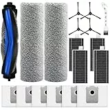 18 Stück Zubehör Set für Ecovacs Deebot X8 Pro Omni / X8 Omni Saugroboter, Ersatzteile mit 1 Hauptbürste, 2 Wischwalze, 6 Staubbeutel, 4 Filter, 4 Seitenbürsten, 1 Reinigungsbürste