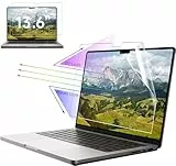 IPROKKO 2 Pack Blaulichtfilter Displayschutzfolie für MacBook Air 13,6 Zoll (2022-2025,M2 M3 M4), Blendschutzfolie Augenschutz Schutzfolie, Anti Glare Blaulicht Mac 13,6 Laptop Screen Protector