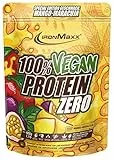 IronMaxx 100% Vegan Protein Zero - Mango Maracuja 500g | zuckerfreies und proteinreiches Eiweißpulver aus 4 Komponenten | veganes Proteinpulver ohne Aspartam