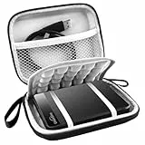 Lacdo Festplatte Tragetasche für UnionSine Ultra Slim Tragbare Externe Festplatte 1TB 2TB 4TB 5TB 750GB 500GB 320GB 250GB USB 3.0 2,5 Zoll HDD Eva Stoßfeste Reisetasche, Schwarz