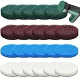 Aufsatz für Bosch Universal Brush, 24 Stück Akku Reinigungsbürste Pad, Küchenpad Schaumstoffpad Mikrofaserpad Hochleistungspad Bosch Reinigung Pad Bürste für Bosch Home/Garden 6033 Reinigungsbürste