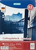 Stylex 43887-P6 - Collegeblock mit Spiralbindung, kariert, DIN A5, 80 Blatt mit 60 g/m² Grammatur, 6 Stück