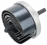 wolfcraft Mehrkranzlochsäge, Ø 25-65 mm, 2165000, Säge mit 6 Schnellwechsel-Einsätzen, Ø 25-65 mm, Schnitttiefe 23 mm - für Holz, Gipskarton und OSB-Platten