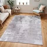 Livabliss Helsinki Wohnzimmer modern – Abstrakt Design in Marmor Optik für Wohnzimmer 160x220 cm, Esszimmer, Schlafzimmer - Marmor e groß, weicher Kurzflor in Taupe, Grau, Creme