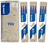 PILOT FriXion Ersatzminen 0.7 – 9 Stück – Farbe Blau – FriXion Nachfüllminen mit radierbarer Tinte – Kompatibel mit FriXion Ball & FriXion Clicker 0.7 – mittlere Stärke – Gel-Tintenrollermine