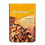 Seeberger Cashewkerne geröstet & gesalzen 5er Pack: Ganze Cashew Nüsse feinstens veredelt - knackige Kerne in guter Qualität, vega, Gesalzenn (5 x 150 g)