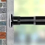 Vailge Raumteiler, Spannvorhangstange, Duschvorhangstangen, Premium-Spannfenster-Vorhangstangen, 71,1 - 109,1 cm, ohne Bohren, verstellbare Badezimmerstange, Schwarz