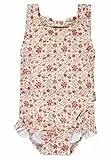 Sterntaler Badeanzug Blumen – UV-Schutz 50+ Schwimmanzug Mädchen – Baby Badeanzug mit Blumenprint, Volants und Schleifendetail – mit Windeleinsatz bis Größe 86/92 - Bademode – Ecru, Größe 92