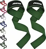 RDX Zughilfen Krafttraining Lifting Straps, 60CM Lang Profi Gym Bodybuilding Kreuzheben Gewichtheben Zubehör, 5MM Gepolstert Handgelenkschutz Griff, Fitness Powerlifting Deadlift Grip, Männer Frauen