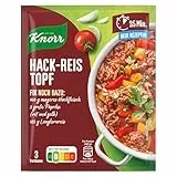 Knorr Fix Gewürzmischung Hack-Reis-Topf für ein leckeres Gericht mit Hackfleisch ohne geschmacksverstärkende Zusatzstoffe 3 Portionen