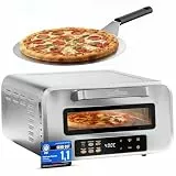 ProfiCook® Pizzaofen elektrisch | 400°C | echter Pizzastein | inkl. Pizzaheber | variable Zeit und Temperatureinstellung | Pizza Ofen Elektro | für Pizza in unter 5 min. | Pizzamaker | PC PO 1323