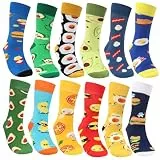 Stynice 12 Paar Bunt Socken Herren 43-46 - Baumwolle Herrensocken Happy Socks Herren 43-46 - Lustige Socken mit Motiv Verrückte Witzige Coole als Christmas Geschenke für Männer