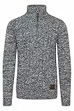 !Solid SDPankraz Herren Strickpullover Troyer Grobstrick Pullover mit Zopfstrickmuster Reißverschluss 100% Baumwolle Regular fit, Größe:L, Farbe:Insignia Blue (1991)