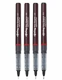 rOtring Tikky Graphic Fineliner Stift mit vier verschiedenen Stärken, Schwarze Tinte, 4 Stück
