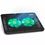 Duronic LC2 Kühlpad | Laptop Kühler für Gaming Notebook | Cooling Ventilator Laptopständer | Laptoperhöhung höhenverstellbar | Kühlständer für Business Home Office | Leistungsstarker Computer Lüfter