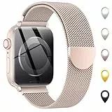 Original Milanaise Ersatzarmband Kompatibel mit Apple Watch Armband 40mm 42mm(Series 11 &10) 41mm 38mm, Elegant Magnetische Metall Edelstahl Armbänder für iWatch Series 11 10 9 8 7 6 5 4 3 SE 3/2/1