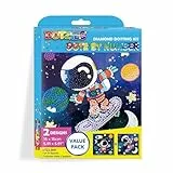 DIAMOND DOTZ DOTZIES 2594519 Original 5D Diamond Painting Set, Dotz by Numbers Weltall, DIY Diamant-Malerei mit Glitzersteinen, Dotting-nach-Zahlen für Kinder ab 6 Jahren, Beginner