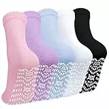 ZAKASA Stoppersocken Damen Antirutsch Socken: ABS Rutschfeste Socken Frauen Ohne Gummibund Anti Rutsch Socken mit Noppen Sportscken mit Komfortbund EU 35-38 Klassisch 5 Paar