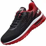 GOOBON Schuhe für Herren, Tennis, Sport, athletisch, Workout, Fitnessstudio, Laufen, Turnschuhe, Rot, US 9,5 D(M)