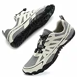 IceUnicorn Herren Damen Barfußschuhe Traillaufschuhe Fitnessschuhe Knit Minimalistische Breiter Zehenbox(B Beige,38EU)