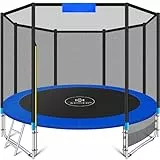 KESSER® Trampolin Outdoor Ø244/305/366/427cm Gartentrampolin Kinder Trampolin Komplettset + Sicherheitsnetz, Leiter & Familien Trampolin für Garten + Seitentasche & Montageset, belastbar bis 150kg