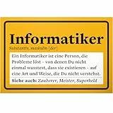 DankeDir! Informatiker - Schild 30 x 20 cm - Deko Abschluss Studium Karte Studienabschluss Glückwunschkarte Geschenk - Partydeko IT Dekoration Geschenkidee Programmierer Geschenk Student