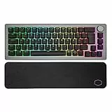 Cooler Master CK721 Mechanische Gaming Tastatur - Keyboard mit 65% Layout, Schalter-Braun, RGB-Beleuchtung, Hybrid-Wireless-Technologie, Präzisionsrad - Space Grau, DE - QWERTZ