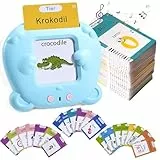 TAIHOBO Sprechende Lernkarten Deutsch und Englisch mit 255 Blätter 510 Wörter, Sprechende Flash Cards Autismus Spielzeug ab 2 3 4 5 6 Jahre, für Jungen Mädchen, Geschenk zu Weihnachten