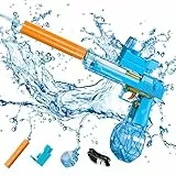 ACAREY Elektrisch Wasserpistole Für Kinder Erwachsene, Wasserpistole Spielzeug Wasserspritzpistole mit Groß Kapazität & Langer Reichweiter Für Party Badestrand Sommer Pool Wasserspielzeug (Blau A)