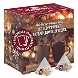 Corasol Teebeutel Adventskalender Mit dir an meiner Seite für Paare mit 24 x 2 Teemischungen im Pyramidenbeutel (178 g)