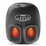 Snailax Shiatsu Fußmassagegerät mit Wärme für Plantarfasziitis Neuropathie, Fussmassagegerät mit tiefen Kneten Kompression Vibration, Fußwärmer für Home Office Use, Geschenke