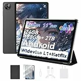 OSCAL Tablet 11 Zoll, 24 GB RAM + 128 GB/2 TB ROM, 4G LTE + 5G WLAN Tablet Mit Card Slot, 120 Hz HD, Android Tablet, Octa-Core, 7700 mAh, 13 MP + 8 MP, Widevine L1, Netflix, PC-Modus 2.0, GPS