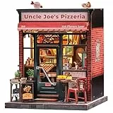 Cutefun Book Nook Kit – DIY-Miniaturhaus-Bausatz für Erwachsene Bücherregal-3D-Puzzle, Bastelgeschenke für Frauen, die Bücher lieben (Uncle Joe's Pizzeria)