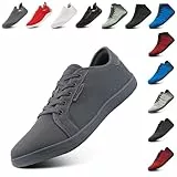 Hitmars Barfußschuhe Herren Barfuss Schuhe Damen Traillaufschuhe Minimalistische Fitnessschuhe Leicht Walkingschuhe Zero Drop Barfusslaufschuhe Grau EU 38