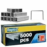 Rapid Tackerklammern Typ 53, 8mm Klammern, 5.000 Stk. Großpackung, Feindrahtklammern für Holz und Stoffe