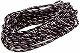 efco Farbe Mix Paracord Seil, Polyester Blend, schwarz/weiß/hell rosa, 2 mm x 4 m