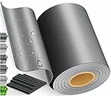 KESSER® PVC Sichtschutzstreifen Sichtschutz Rolle Doppelstabmatten Zaun Blickdicht | 70m x 19 cm | 60 Befestigungsclips | Wetterfest und Windschutz | Zaunfolie Sichtschutz Garten Gartenzaun, Anthrazit