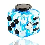 Steemjoey Blau Fidget Toy Cube Anti-Stress Würfel Spielzeug, Cube Toy mit 6 Seiten, Anti-Stress Würfel Spielzeug für Kinder und Erwachsene Stressaubbau bei Nervösität