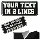 Patch Personalisiert mit Klettverschluss | Klettpatch personalisieren | Aufnäher mit Klett | Namensschilder für Kleidung | Klett Patch selbst gestalten | 125x50mm