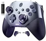 EasySMX X10 PC Controller mit Hall Triggers und Joysticks, Bluetooth Wireless Controller mit mechanischen Tasten, kein Drift&Dead Zones, Kompatibel mit PC/Switch/Steam-Dunkellila