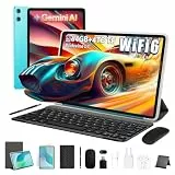 TECLAST 10.1 Zoll Android Tablet mit Gemini AI, Tablets mit Tastatur und Stift 10-Zubehör, 64GB ROM (bis TF 4TB), 6000mAh, Widevine L1, GPS, 5G Wi-Fi, BT 5.4, OTG, Type-c Anschluss