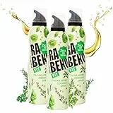Rabeko Zero Kochspray kalorienarm| ITALIENISCHE KRÄUTER| 800 Portionen,2 kcal pro Sprühstoß| Pfannenspray zum Braten, Grillen & Backen| ohne Zusätze, ohne Zucker|Glutenfrei 3 x 200ml