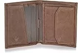 DONBOLSO Geldbörse Herren Slim Wallet aus Leder - Kompaktes Portmonee mit Münzfach, RFID-Schutz - Minimalistischer Geldbeutel für Karten und Scheine - Vintage Braun