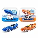 ROBO ALIVE ZURU Robo Boats, Tiger Shark & Robo Shark Boat, 2 Pack, by ZURU Water Activated Boat Toy, (Amazon Exclusive)